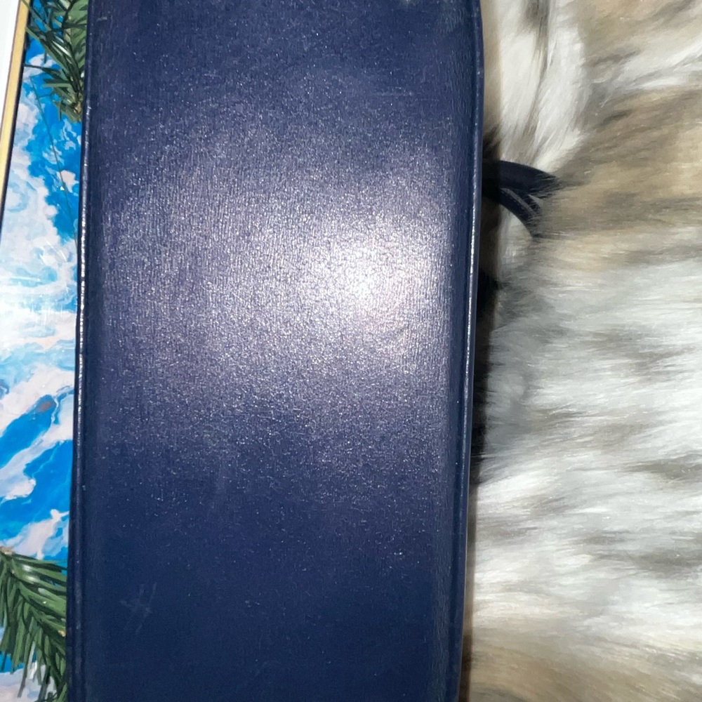 💎 Rare Fendi Navy Blue & Silver Alma bag w/ working silver lock & key - Picture 11 of 16
